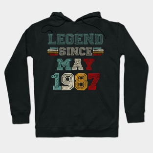 36 Years Old Legend Since May 1987 36th Birthday Hoodie